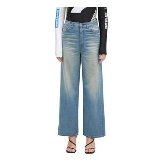 A Bathing Ape Wide-leg Jeans - Dames - Loose Fit Jeans - Blauw - L - Katoen - Jeans