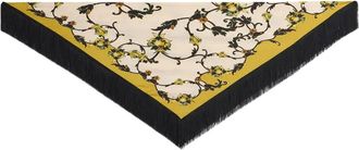 La DoubleJ Reversible fringe silk scarf