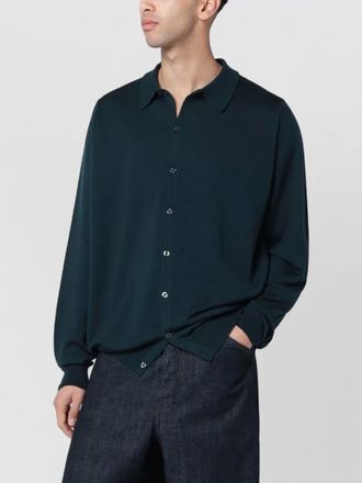 John Smedley wool cardigan long sleeves ribbed cuffs