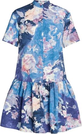 Erdem Chemisier midi a fiori - Blu