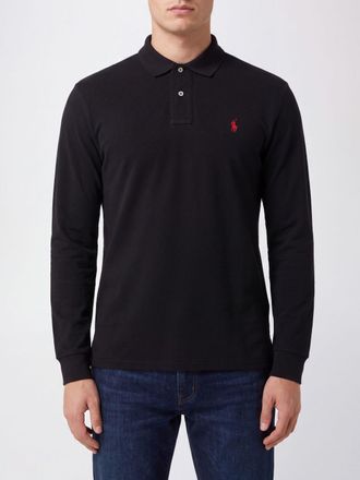Polo Ralph Lauren Polo a maniche lunghe in cotone con vestibilit&agrave; slim fit