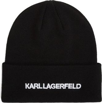 Karl Lagerfeld K/Essential beanie - men - Nylon/Wool/Cashmere/Viscose - One Size - Black