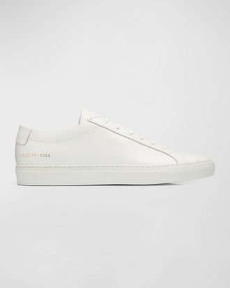 Common Projects Mens Achilles Leather Low-Top Sneakers