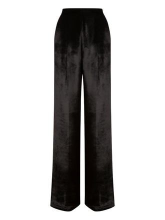 Alberta Ferretti satin high-waisted trousers - Black