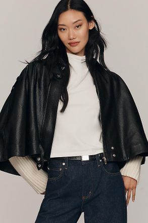 Derek Lam Beatrix Coated Twill Cape Jacket