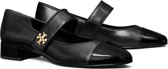 Tory Burch Cap Toe Mary Jane Pump in Perfect Black /Perfect Black at Nordstrom, Size 10.5