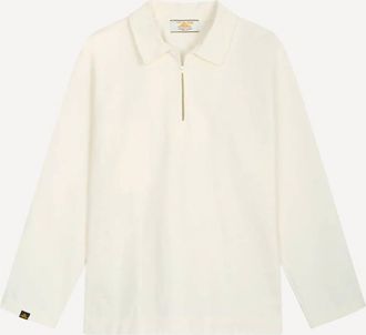 Le Mont St Michel Heavy Twill Vareuse In Off White