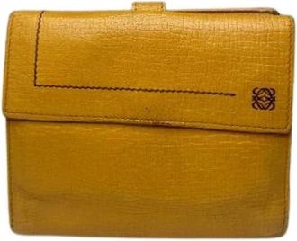 Loewe Pre-owned Wallets, female, Yellow, Size: ONE SIZE Pre-owned Leather Wallet