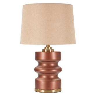 Dmora L&aacute;mpara De Mesa Toberm, Necesita 1 Bombilla, Casquillo E27, Pantalla, Rosa