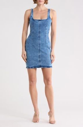 Good American Sleeveless Denim Minidress in Indigo728 at Nordstrom Rack, Size Medium