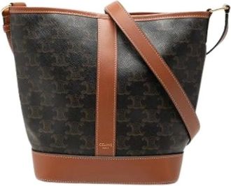 Celine Pre-owned Triomphe Bucket Bag - Pre-owned - Mujer - Marr&oacute;n - ONE SIZE