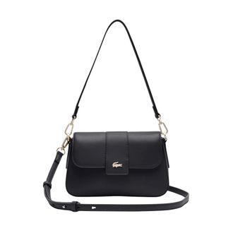 Lacoste Borsa a tracolla casual con patta - - Bags - Donna - Nero - ONE SIZE