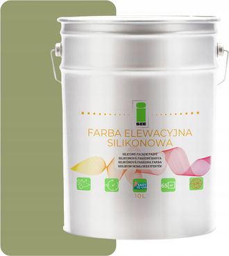 OEM Pintura De Silicona Para Fachadas, Tono Verde Pistacho, 10 L