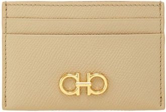 Ferragamo Gancini cardholder - women - CALFSKIN - One Size - Neutrals