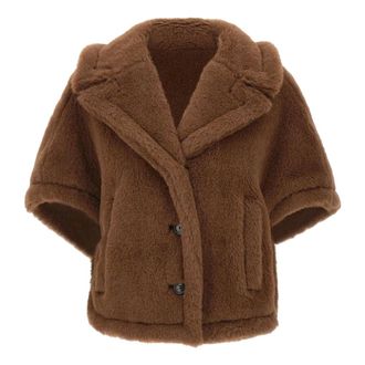 Max Mara Faux Fur & Shearling Jackets, female, Brown, Size: M/L Max Mara Coats Brown