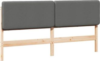 vidaXL Cabecero Tapizado Con Cabecera Marr&oacute;n Y Gris Claro 200 Cm Vidaxl