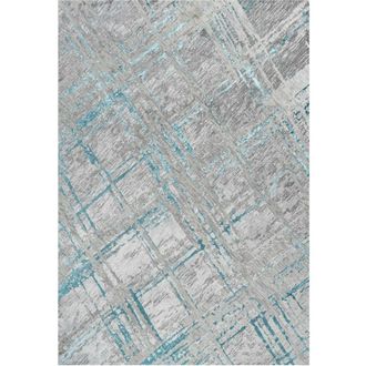 Jonathan Y Designs Slant Modern Abstract Area Rug in Gray/turquoise at Nordstrom, Size 3Ft 0In X 5Ft 0In