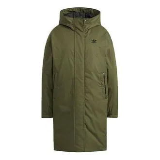 adidas (WMNS) adidas Long Padded Down Jacket Olive Green HF1586