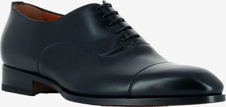 Santoni Schnürschuhe aus Leder in Vintage-Optik