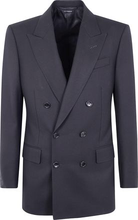 Tom Ford High Twist Broken Twill Double Breast Jacket