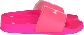 Msgm Pre-owned Womens Flip Flops with a Micro Logo in Pink Rubber - Size EU 37