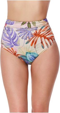 Gottex Cherry Blossom Shirred High Waist Swim Bottom in Blossom-Multi at Nordstrom, Size 10