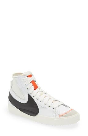 Nike Blazer Mid 77 Jumbo High Top Sneaker in White/Black/White/Sail at Nordstrom, Size 3.5
