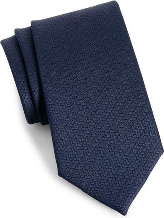 Brioni Geometric Silk Tie in Navy at Nordstrom