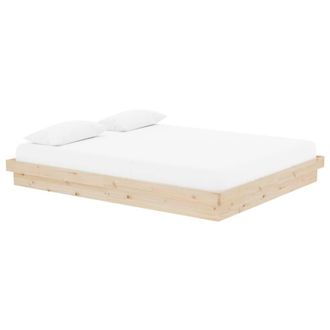 Berkfield Home Beautiful Bed Frame without Mattress Solid Wood 160x200 cm in Light Brown