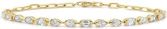 Sabrina Designs 14K 1.60 Ct. Tw. Diamond & Pink Sapphire Tennis Bracelet