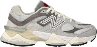 New Balance Grey 9060 Mesh Suede Retro-Futuristic Sneakers