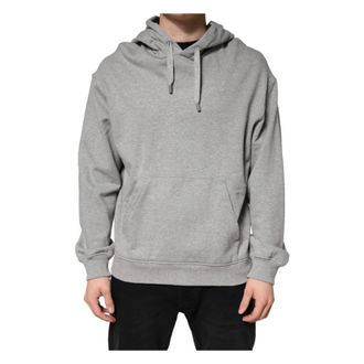 Dolce & Gabbana Hoodies, male, Gray, Size: XL Pullover Hoodie Sweatshirt