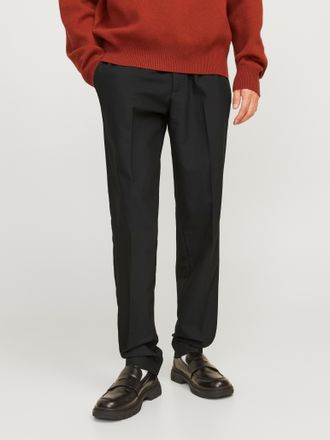 Jack & Jones Chinohose JACK & JONES JPSTACE LEO CHINO NOOS, Herren, Gr. 30, L&auml;nge 30, schwarz, Web, Obermaterial: 76% Polyester, 17% Viskose, 7% Elasthan, unifarbe