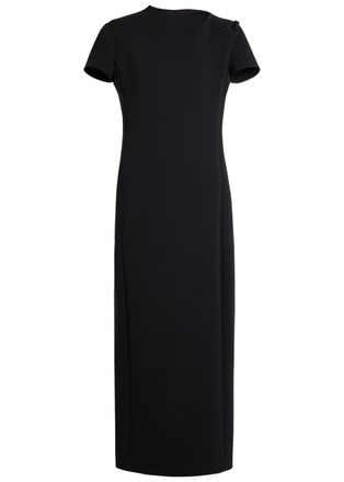 Khaite Iryl Open-back Draped Crepe Dress - Black - 8 (UK12 / M)
