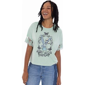Disney Peter Pan Tinker Bell Short Sleeve T-Shirt in Lichen Tinker Bell at Nordstrom, Size Xx-Large