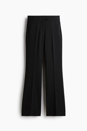 H&M Bootcut-Hose - Dunkelgrau/Nadelstreifen