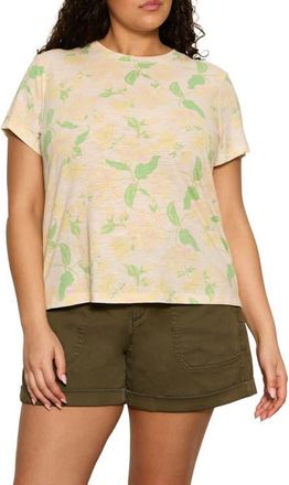 Sanctuary The Perfect T-Shirt in Gentle Lily Yellow at Nordstrom, Size 1X