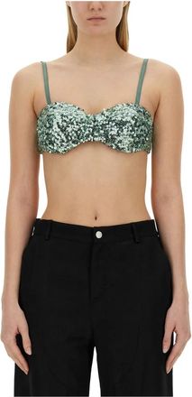 Moschino Top - Dames - Tops zonder mouwen - Blauw - M - Tops
