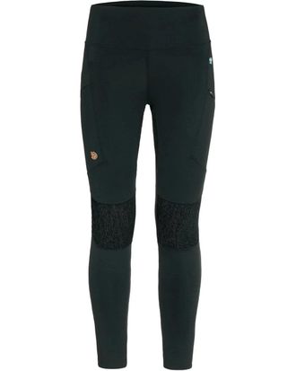 Fj&auml;llr&auml;ven Womens Fjallraven Abisko Trekking Tights Black Stretch Elastic Waist JDM2730