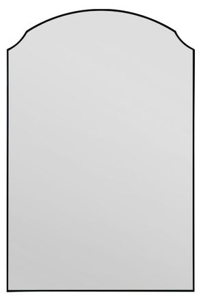 MirrorOutlet Black Edged Dual Arch Curved Edge Wall Mirror 47x31 (120 X 80cm) | Size: 1 Pack