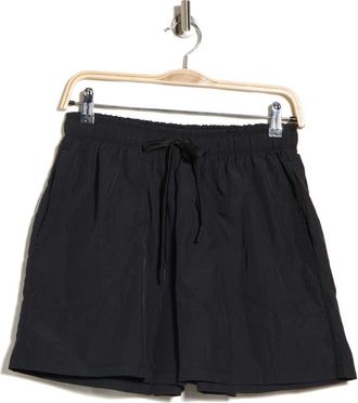 Zella Breakaway Crinkled Long Shorts in Black at Nordstrom Rack, Size X-Small