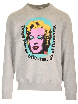Comme Des Gar&ccedil;ons Sweatshirt With Marilyn Monroe Print Sweatshirts Grey-Uomo