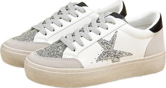 Generic Womens Lightweight Casual Sneakers Walking Skate Shoes Running Tennis Shoes Workout Gym Wear Sneakers Athletic Shoes(Silver,4.5)