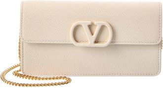 Valentino Vlogo Signature Leather Wallet On Chain