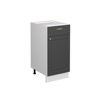 Vicco Mueble Bajo De Cocina Fame-line, Antracita-oro, 40 Cm Sin Encimera