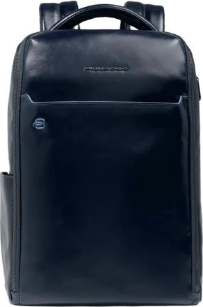 Piquadro Fast-check travel backpack for laptop and i Pad with Rfid and shock absorbing protection - Heren - Rugzakken - Blauw - ONE Size - Tassen