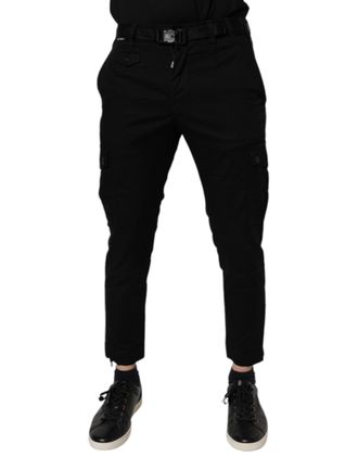 Dolce & Gabbana Mens Black Cotton Stretch Skinny Cargo Denim Jeans Elastane Clothing