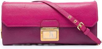 Miu Miu Pre-owned Miu Miu Bicolor Goatskin Madras Wallet on Chain Ladies K02UOV6TKSIEDMNF