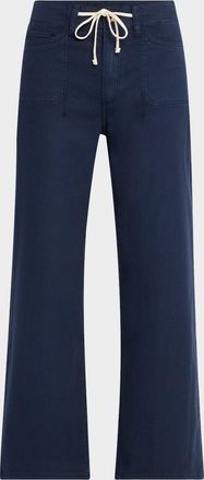 Paige Ari Wide-Leg Tie-Waist Utility Pants