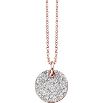 Monica Vinader Ava Diamond Disc Pendant Charm in Rose Gold at Nordstrom Rack